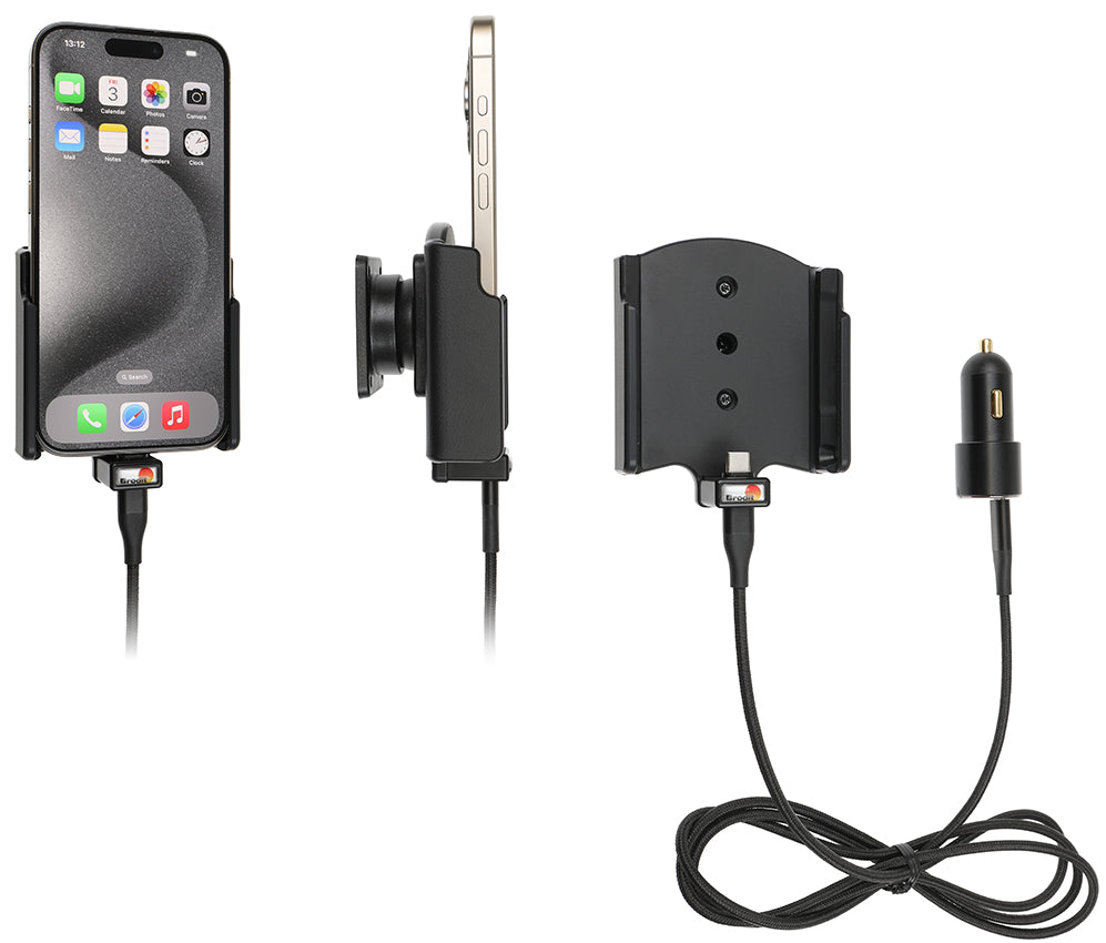 721369 - Aktív tartó USB-kábellel és szivargyújtó adapterrel