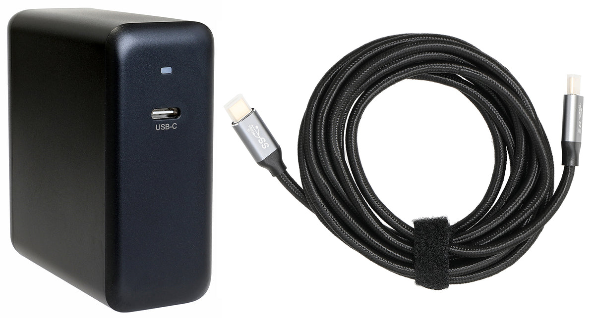 217227 - EU Fali töltő adapter USB A+C 2m type C-C kábellel