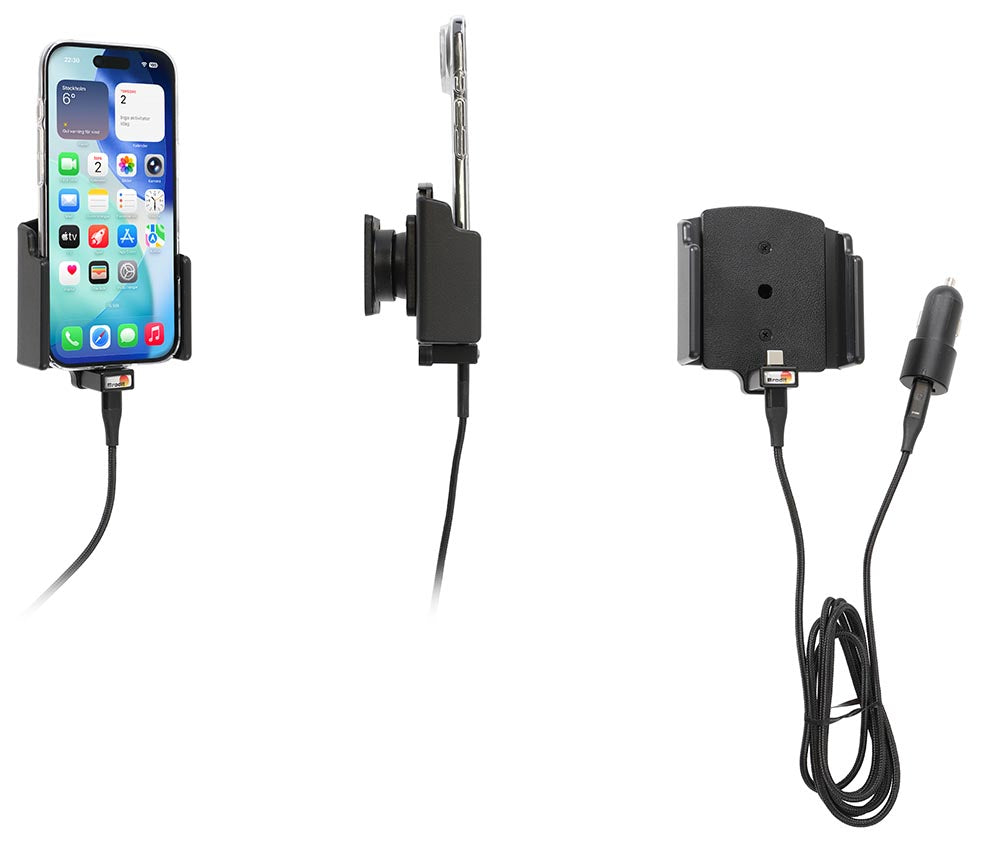 721457 - Aktív tartó USB-kábellel és szivargyújtó adapterrel