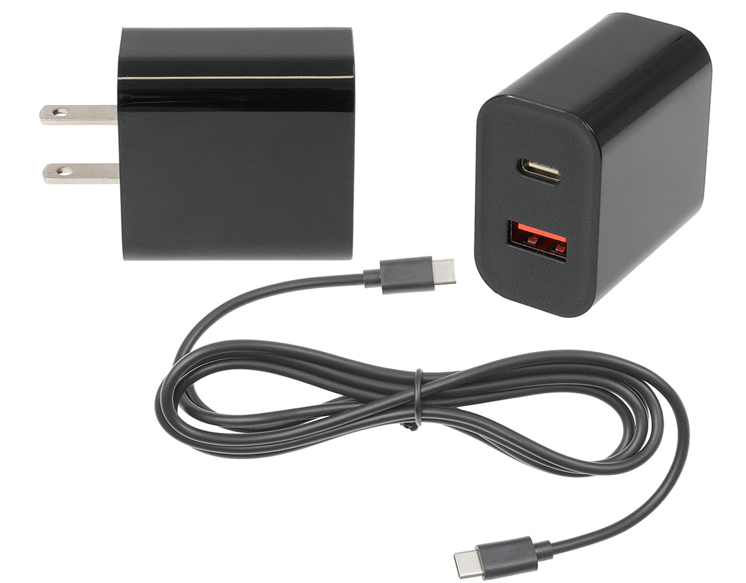 945032 - US Fali töltő adapter USB A+C 2m type C-C kábellel