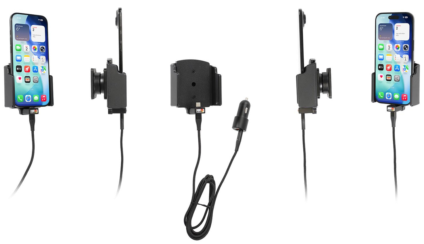 721457 - Aktív tartó USB-kábellel és szivargyújtó adapterrel