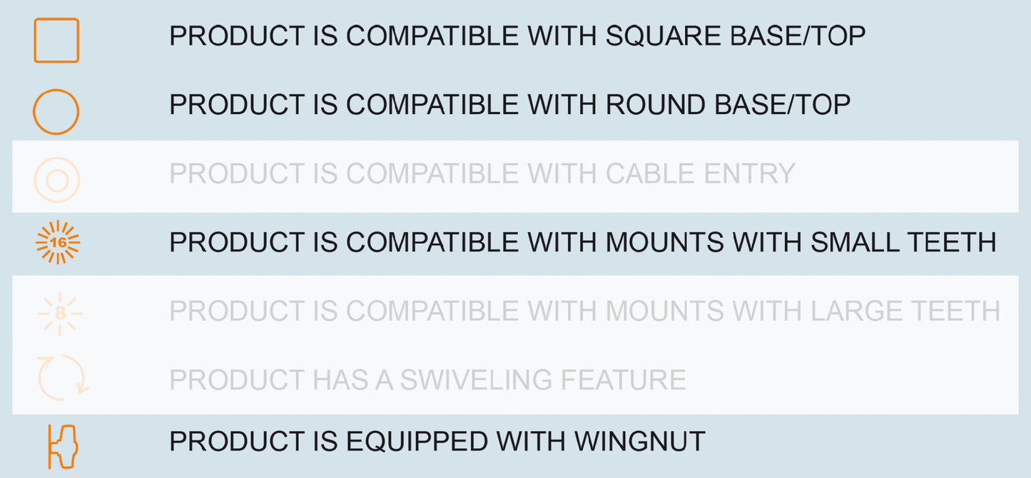 215837 - Pedestal Mount - Állványos rögzítő szárnyas anyával