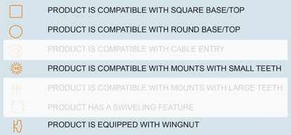 215838 - Pedestal Mount - Állványos rögzítő szárnyas anyával