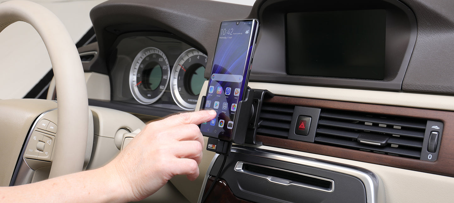 721121 - Aktív tartó USB-kábellel és szivargyújtó adapterrel